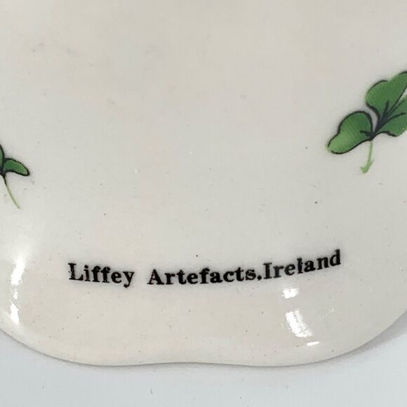 Vintage Liffey Artefacts Ireland Shamrock Pattern Ceramic Bell - Picture 2 of 8